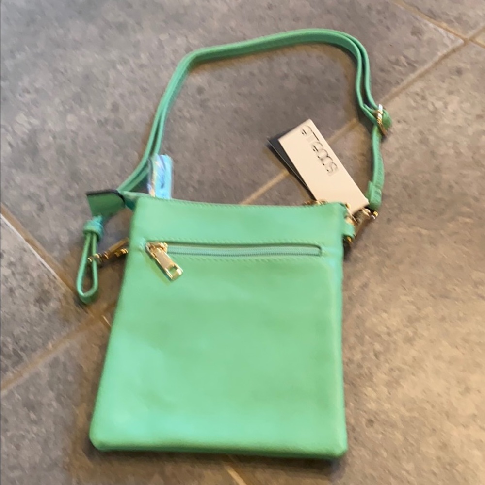 Isabelle mint vegan cross body bag
